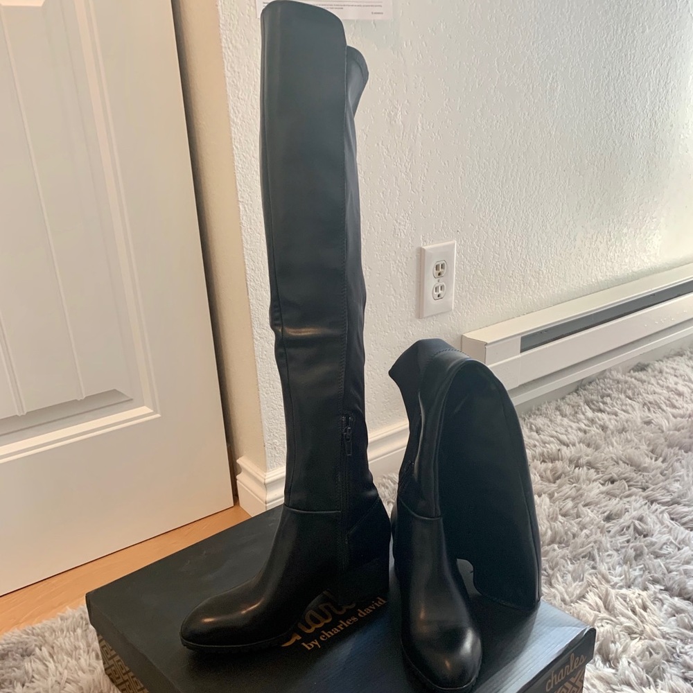 Charles David knee high women’s leather boot